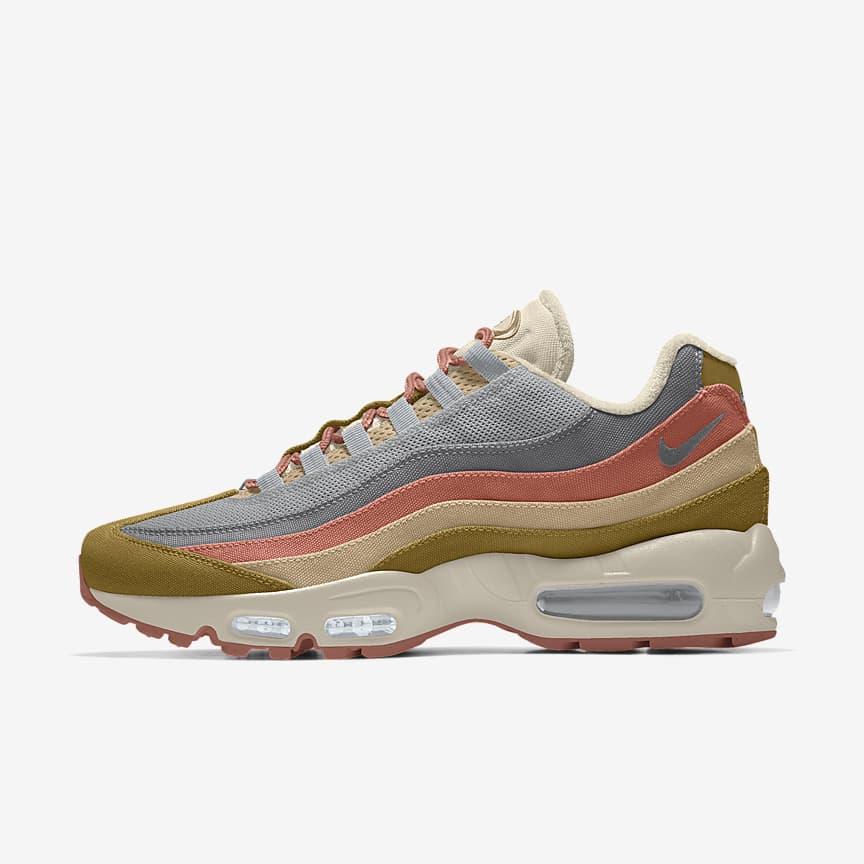 Giày Nike Air Max 95 Unlocked By You Nữ Xám Hồng